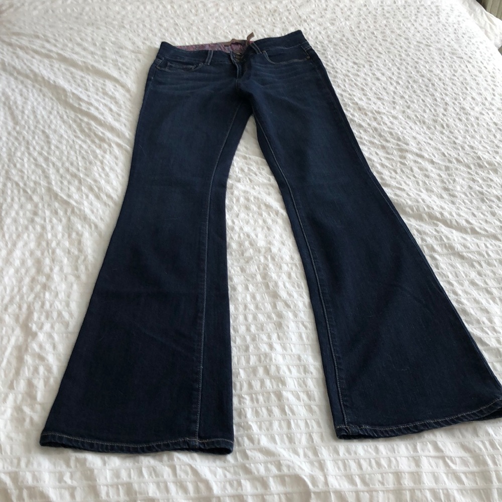 Paige dark wash flare/bootcut jeans